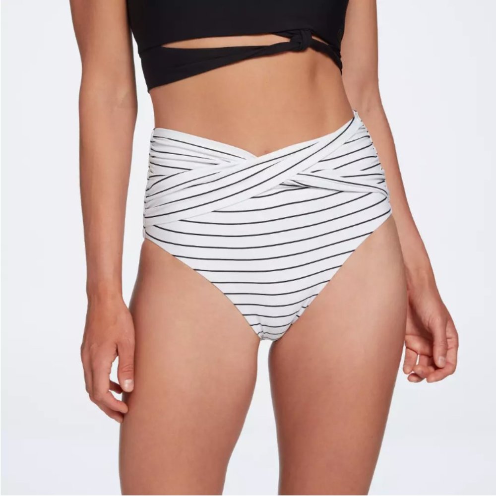 CALIA Women's High Rise Twist Front Bikini Bottom 1X NWT
